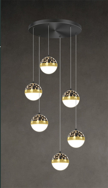 Nordic Luxury Duplex Staircase Chandelier